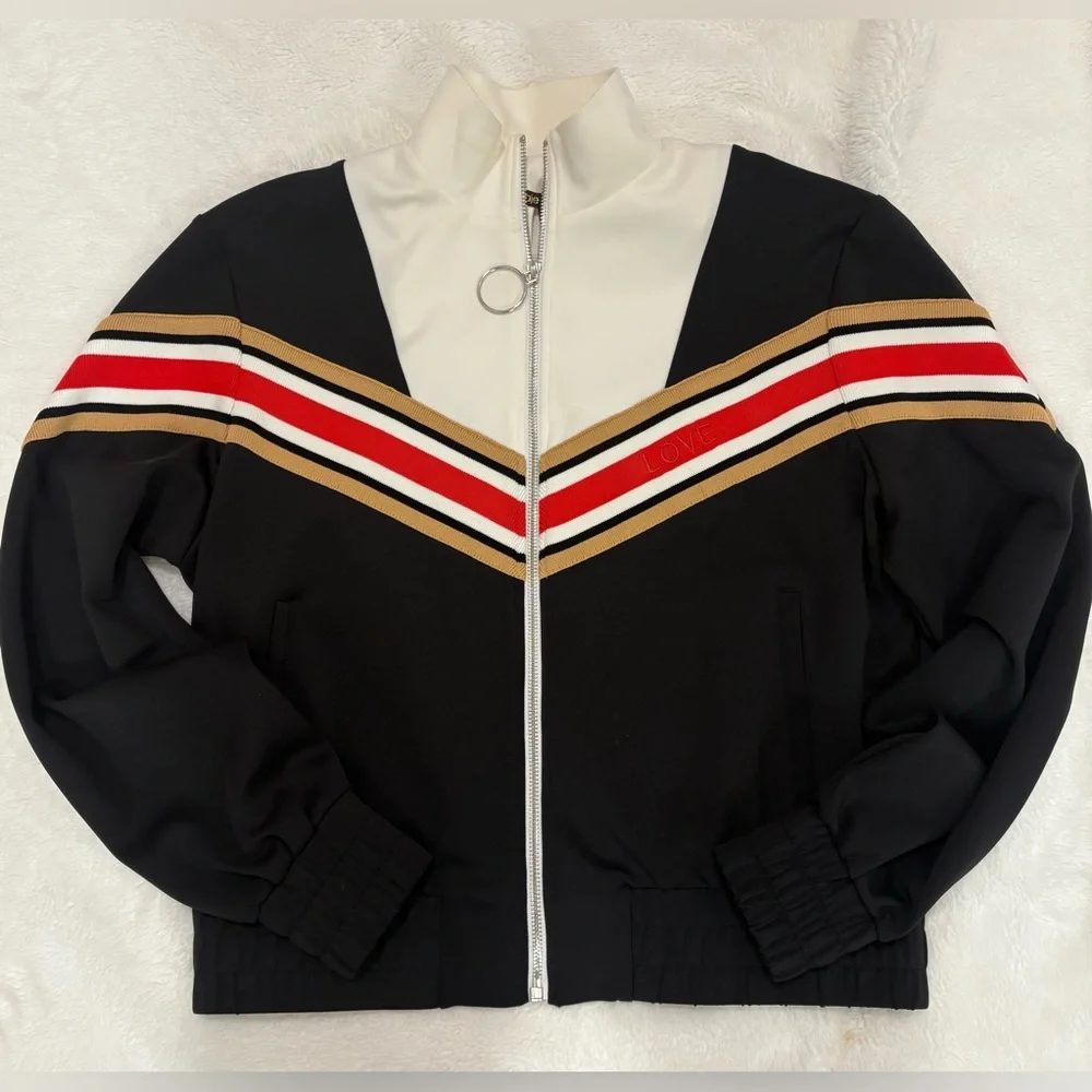 Make Thelo Love Striped Bomber Jacket Size 1 - Picture 8 of 13